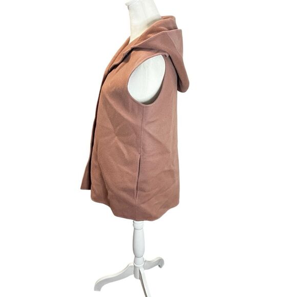 Theory Clairene Vest DF Luxe New Divide Wool Cashmere Hooded Vest Coat oversize - Picture 5 of 9